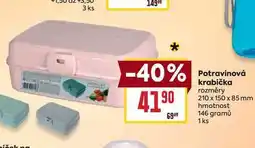 Billa Potravinová krabička rozměry 210 x 150 x 85 mm hmotnost 146 gramů 1ks nabídka