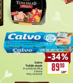 Billa Calvo Tuňák steak 3x od 65/od 156 g nabídka