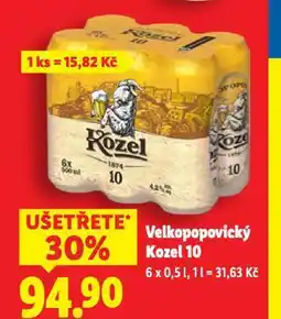 Lidl Pivo velkopopovický kozel 10 nabídka