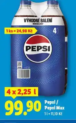 Lidl Pepsi / pepsi max nabídka