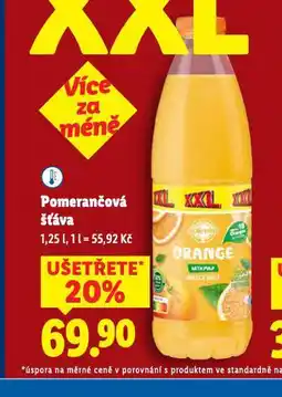 Lidl Pomerančová šťáva nabídka