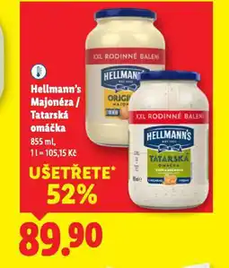 Lidl Hellmann´s tatarská omáčka, majonéza nabídka