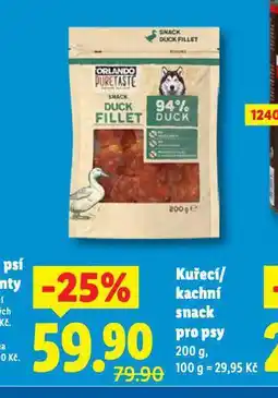 Lidl Kuřecí / kachní snack pro psy nabídka