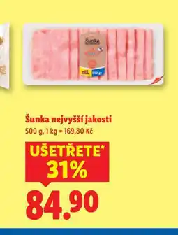 Lidl Šunka nejvyšší jakosti nabídka