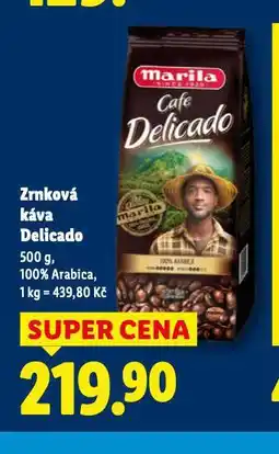 Lidl Zrnková káva delicado nabídka