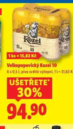 Lidl Pivo velkopopovický kozel 10 nabídka