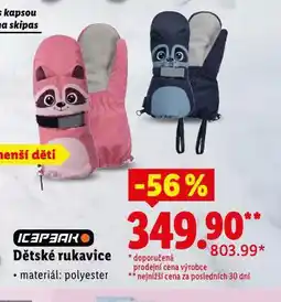 Lidl Dětské rukavice nabídka