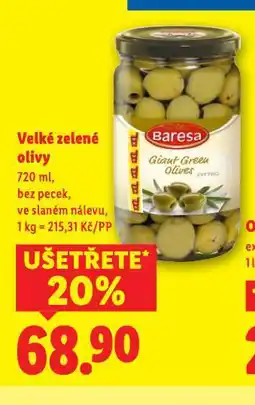 Lidl Velké zelené olivy nabídka