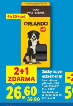 Lidl Orlando sáčky na psí exkrementy nabídka