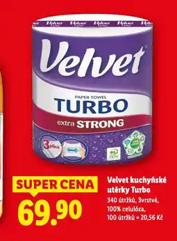 Lidl Velvet turbo kuchyňská utěrka nabídka