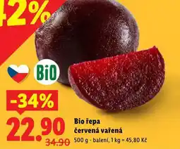 Lidl Bio řepa červená vařena nabídka