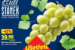 Lidl Bílé hrozny stolní bezsemenné nabídka