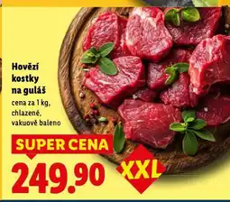 Lidl Hovězí kostky na guláš nabídka