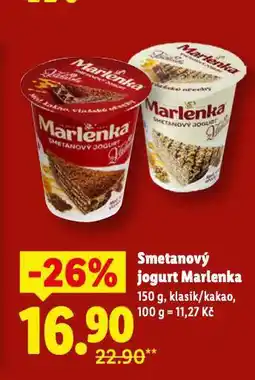 Lidl Smetanový jogurt marlenka nabídka