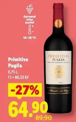 Lidl Primitivo puglia nabídka