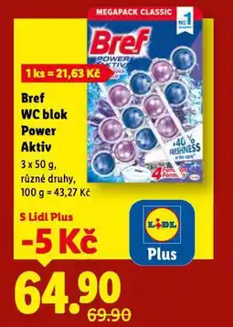 Lidl Bref wc blok power aktiv nabídka