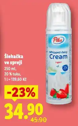 Lidl Šlehačka ve spreji nabídka