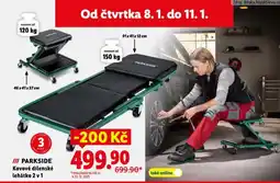 Lidl Parkside kovové dílenské lehátko nabídka