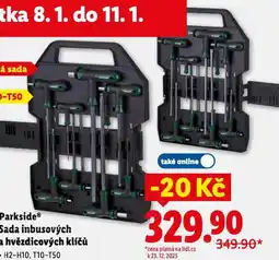 Lidl Sada inbusových a hvězdicovýchklíčů nabídka