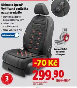 Lidl Vyhřívaná podložka na autosedadlo nabídka