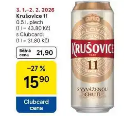 Tesco Krušovice 11, 0.5 l, plech nabídka