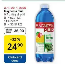 Tesco Magnesia Plus, 0.7 l, více druhů nabídka