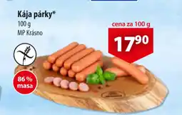 CBA Kája párky nabídka