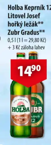 CBA Holba Keprník 12 Litovel Josef hořký ležák Zubr Gradus nabídka