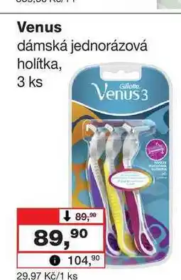 Barvy a laky drogerie Venus dámská jednorázová holítka, 3 ks nabídka
