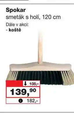 Barvy a laky drogerie Spokar smeták s holí, 120 cm nabídka