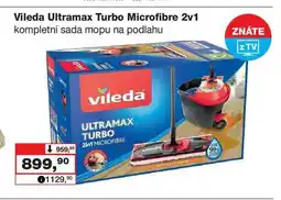 Barvy a laky drogerie Vileda Ultramax Turbo Microfibre 2v1 kompletní sada mopu na podlahu nabídka