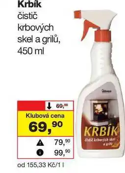 Barvy a laky drogerie Krbík čistič krbových skel a grilů, 450 ml nabídka