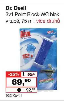 Barvy a laky drogerie Dr. Devil 3v1 Point Block WC blok v tubě, 75 ml nabídka