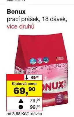 Barvy a laky drogerie Bonux prací prášek, 18 dávek nabídka