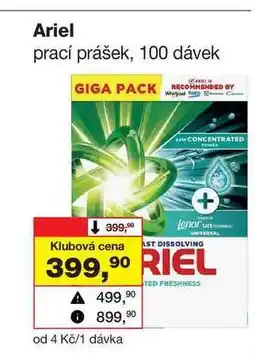 Barvy a laky drogerie Ariel prací prášek, 100 dávek nabídka
