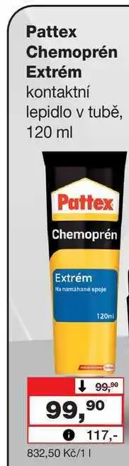 Pattex Chemoprén Extrém kontaktní lepidlo v tubě, 120 ml