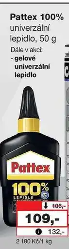 Barvy a laky drogerie Pattex 100% univerzální lepidlo, 50 g nabídka