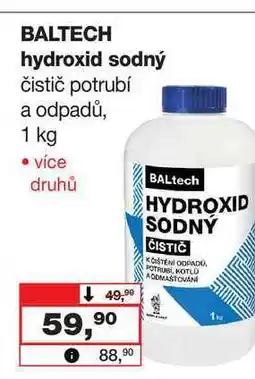 Barvy a laky drogerie BALTECH hydroxid sodný čistič potrubí a odpadů, 1 kg nabídka