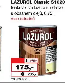 Barvy a laky drogerie LAZUROL Classic S1023 tenkovrstvá lazura na dřevo s obsahem olejů, 0,75l nabídka