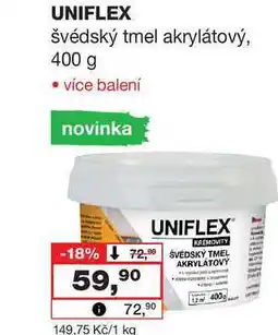 Barvy a laky drogerie UNIFLEX švédský tmel akrylátový, 400 g nabídka