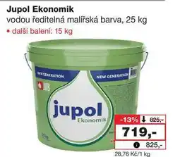 Barvy a laky drogerie Jupol Ekonomik vodou ředitelná malířská barva, 25 kg nabídka