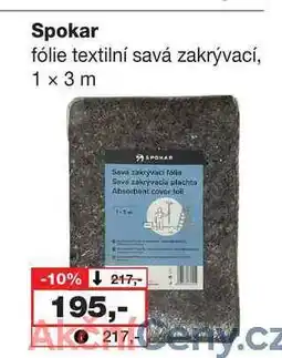 Barvy a laky drogerie Spokar fólie textilní savá zakrývací, 1 x 3 m nabídka