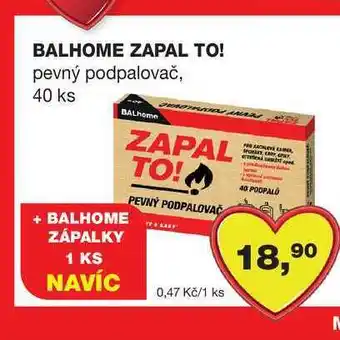 BALhome ZAPAL TO! pevný podpalovač 40 ks