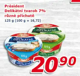 ESO MARKET PRÉSIDENT Delikátní tvaroh 7% různé příchutě nabídka