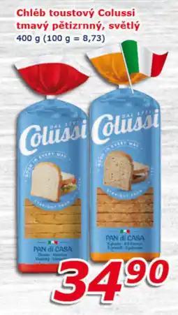 ESO MARKET Chléb toustový Colussi tmavý pětizrnný, světlý nabídka