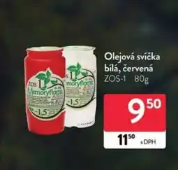 Qanto Olejová svíčka bílá, červená nabídka