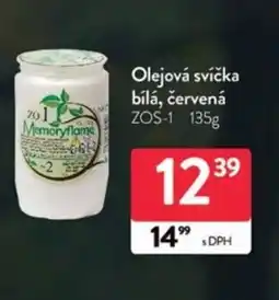 Qanto Olejová svíčka bílá, červená nabídka
