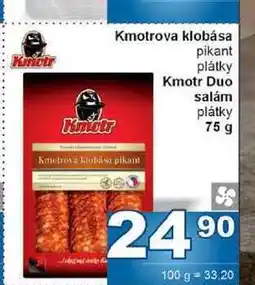 Jip Kmotr Duo salám plátky 75g nabídka