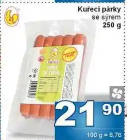 Jip Kuřecí párky se sýrem 250 g nabídka