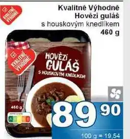Jip Kvalitně Výhodně Hovězí guláš s houskovým knedlíkem 460 g nabídka